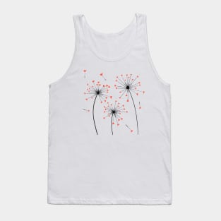 Love heart dandelion Tank Top